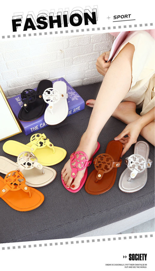 Oversized beach flats