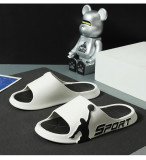 Men's slippers Sports couple Bathroom one word thickened flat sandals
