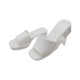 High heel shoes, thick heel sandals