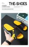 Men's slippers Sports couple Bathroom one word thickened flat sandals