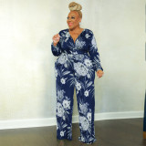 Oversize women's dress with belt and fat sister's dress jumpsuit