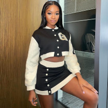 Long sleeve open navel fashion sports skirt thickened suit Long sleeve open navel fashion sports skirt thickened suit