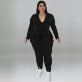 Oversized Women's Top with Pants Set