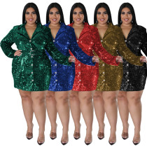 Oversize women's beaded suit coat