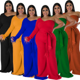 Oversized women's asymmetric jumpsuit