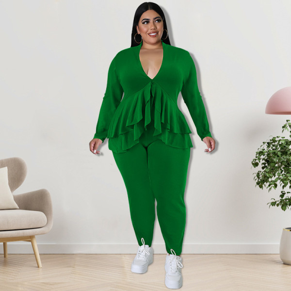 Oversized Women's Top with Pants Set