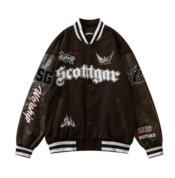 American street letter embroidered baseball uniform