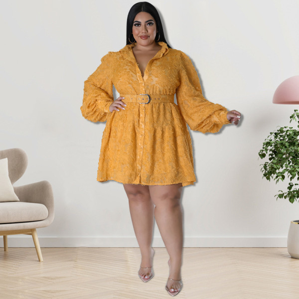Large women's small chrysanthemum long sleeve shirt