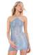 Sexy hollow wool suspender dress