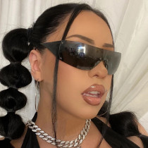 Frameless one-piece sunglasses Five pointed star sunglasses Spice girls sports glasses