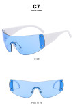 Frameless one-piece sunglasses Five pointed star sunglasses Spice girls sports glasses