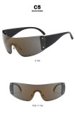 Frameless one-piece sunglasses Five pointed star sunglasses Spice girls sports glasses
