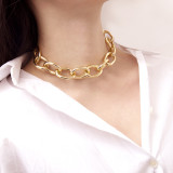 Simple and exaggerated, thick chain necklace, antique chain, single-layer, versatile necklace