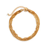 Personalized multi-layer box chain vintage necklace