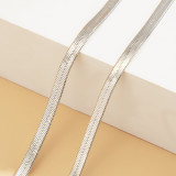 Simple V-shaped snake chain necklace