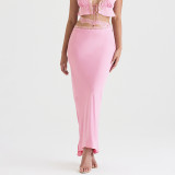 Women's Sedin tight sexy fish tail skirt with buttocks pink temperament European and American skirt