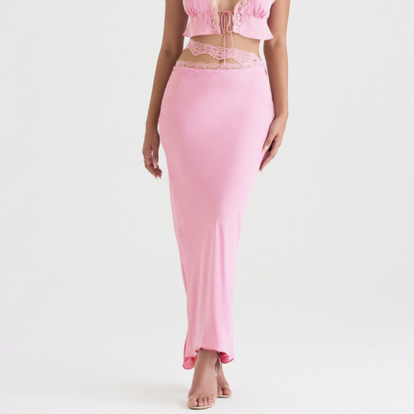 Women's Sedin tight sexy fish tail skirt with buttocks pink temperament European and American skirt