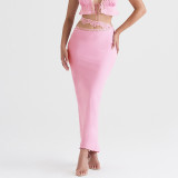 Women's Sedin tight sexy fish tail skirt with buttocks pink temperament European and American skirt