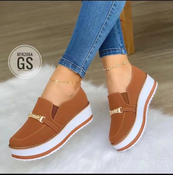 Oversized women's sports single shoes Women's flat thick soled casual shoes