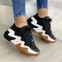 Thick soled sponge cake heel sports casual shoes, large single shoes Thick soled sponge cake heel sports casual shoes, large single shoes