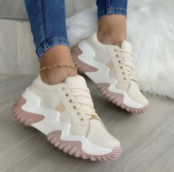 Thick soled sponge cake heel sports casual shoes, large single shoes