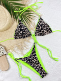 Solid sexy split swimsuit