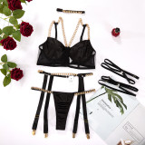 Metal chain fun three piece suit