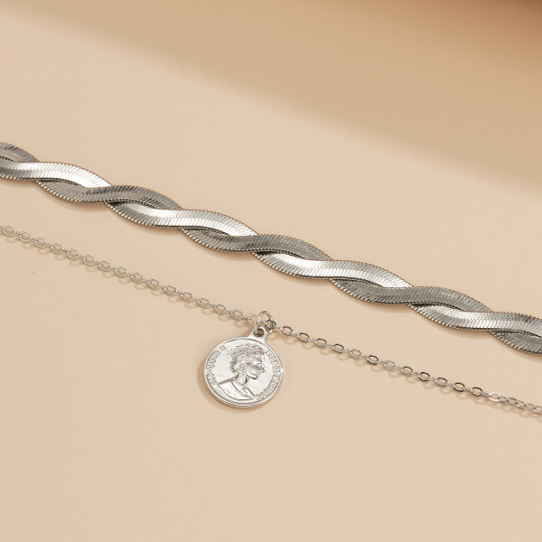 Flat Snake Bone Chain Necklace Female Hip Hop Simple Woven Soft Snake Bone Chain Collar Chain Necklace