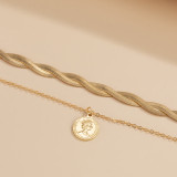 Flat Snake Bone Chain Necklace Female Hip Hop Simple Woven Soft Snake Bone Chain Collar Chain Necklace
