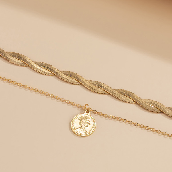 Flat Snake Bone Chain Necklace Female Hip Hop Simple Woven Soft Snake Bone Chain Collar Chain Necklace
