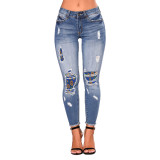 High waist stretch jeans pencil leggings