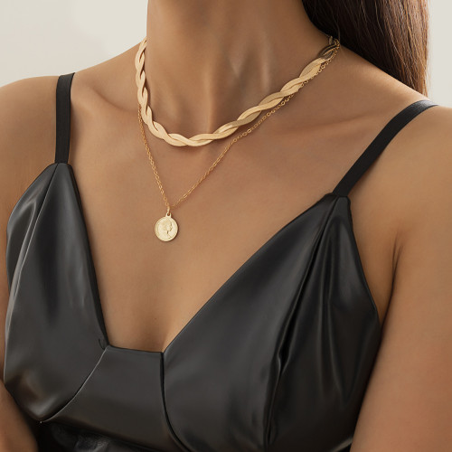 Flat Snake Bone Chain Necklace Female Hip Hop Simple Woven Soft Snake Bone Chain Collar Chain Necklace