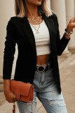 Casual commuting solid color suit coat