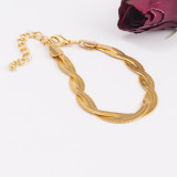 Flat Snake Bone Chain Necklace Female Hip Hop Simple Woven Soft Snake Bone Chain Collar Chain Necklace