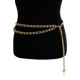 Vintage sexy fashion multi-layer body chain personality geometric figure chain velvet
