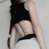 Solid Basic Hollow Back Slim Fit Top Pure Sexy Bodysuit