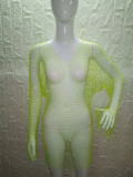 Long sleeve mesh sparkle V-neck dress