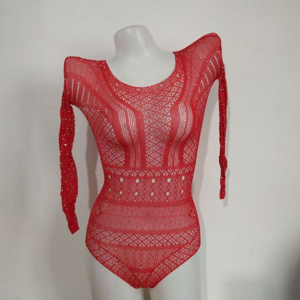 Jacquard sexy underwear hollow one-piece mesh sexy mesh