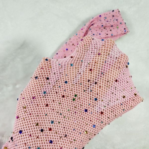 Sexy hot drill mesh stockings fishing net hosiery color drill mesh female pantyhose sexy hollow socks