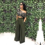 Fashion personality flare pants wide leg casual pants spring and autumn wide leg pants multicolor