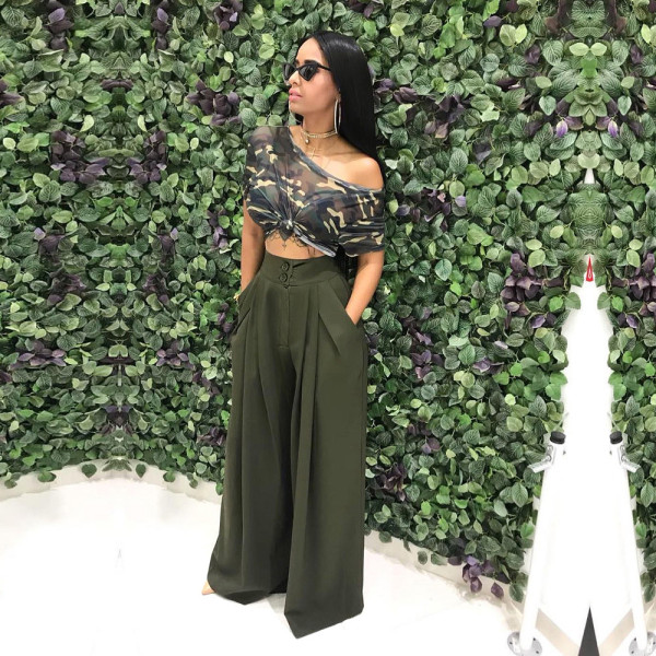 Fashion personality flare pants wide leg casual pants spring and autumn wide leg pants multicolor