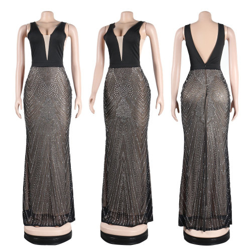 Sexy Women's Hot Diamond Dress