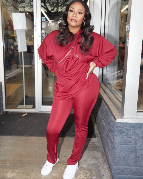 Women's zipper solid color long sleeve sports suit