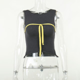 Small design temperament, fashion, split, color contrast, versatile outerwear