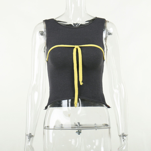 Small design temperament, fashion, split, color contrast, versatile outerwear