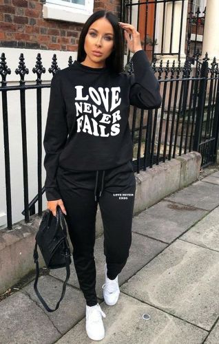 Printed casual sports suit