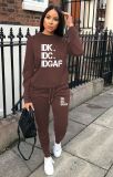 Printed casual sports suit