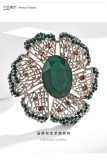 High grade crystal palace flower brooch female luxury vintage brooch pin high sense accessories