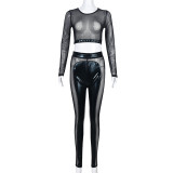 Solid mesh splicing perspective suit