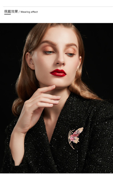 High grade French gradual change butterfly Austrian crystal elegant temperament butterfly brooch corsage accessories